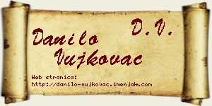 Danilo Vujkovac vizit kartica